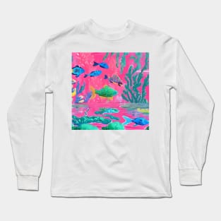 Hot pink coral reef Long Sleeve T-Shirt